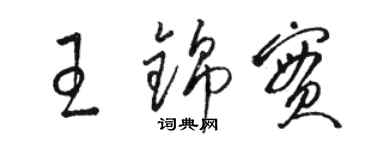 駱恆光王錦實草書個性簽名怎么寫