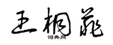 曾慶福王桐菲草書個性簽名怎么寫