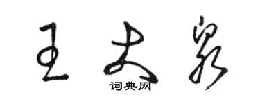 駱恆光王大泉草書個性簽名怎么寫