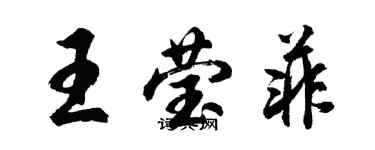 胡問遂王瑩菲行書個性簽名怎么寫