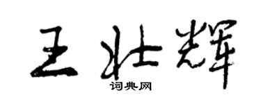 曾慶福王壯輝行書個性簽名怎么寫