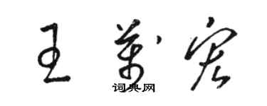駱恆光王萬宏草書個性簽名怎么寫
