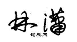 朱錫榮林瀟草書個性簽名怎么寫