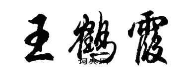 胡問遂王鶴霞行書個性簽名怎么寫