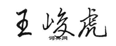 駱恆光王峻虎行書個性簽名怎么寫