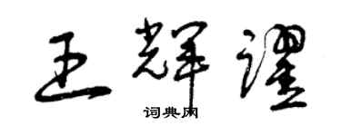 曾慶福王輝躍草書個性簽名怎么寫