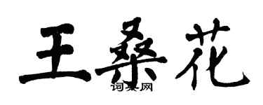 翁闓運王桑花楷書個性簽名怎么寫