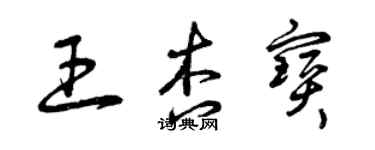 曾慶福王杏寶草書個性簽名怎么寫