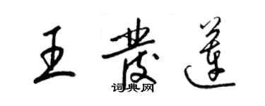 梁錦英王發蓮草書個性簽名怎么寫