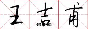 王吉甫怎么寫好看
