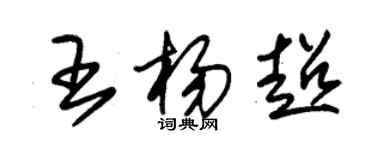 朱錫榮王楊超草書個性簽名怎么寫