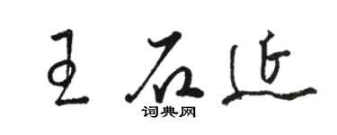 駱恆光王石延草書個性簽名怎么寫