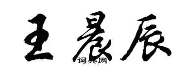 胡問遂王晨辰行書個性簽名怎么寫