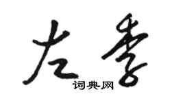 駱恆光左季草書個性簽名怎么寫