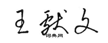 駱恆光王獻文草書個性簽名怎么寫