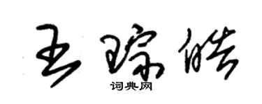 朱錫榮王琮皓草書個性簽名怎么寫