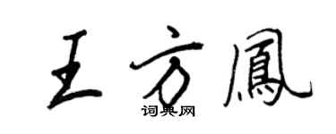 王正良王方鳳行書個性簽名怎么寫