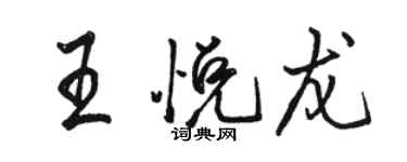 駱恆光王悅龍行書個性簽名怎么寫