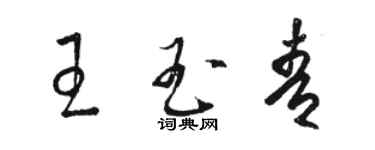 駱恆光王玉青草書個性簽名怎么寫