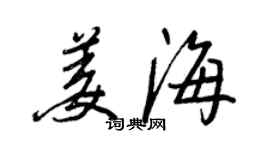 王正良姜海行書個性簽名怎么寫