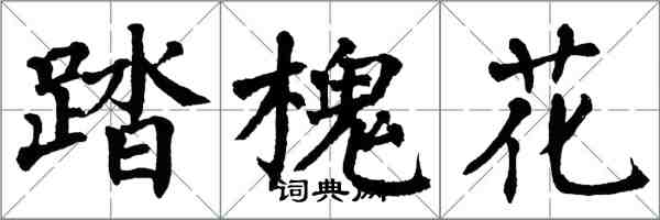 翁闓運踏槐花楷書怎么寫