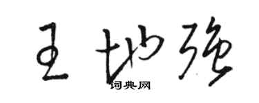 駱恆光王地強草書個性簽名怎么寫