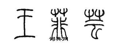 陳墨王菲芸篆書個性簽名怎么寫