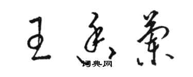 駱恆光王香蘭草書個性簽名怎么寫