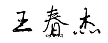 曾慶福王春傑行書個性簽名怎么寫