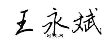 王正良王永斌行書個性簽名怎么寫
