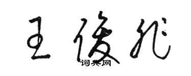 駱恆光王俊非草書個性簽名怎么寫