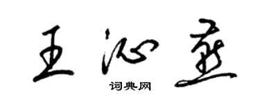梁錦英王沁燕草書個性簽名怎么寫