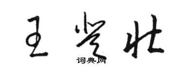 駱恆光王登壯草書個性簽名怎么寫