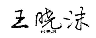 曾慶福王曉沫行書個性簽名怎么寫