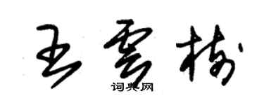 朱錫榮王雲樹草書個性簽名怎么寫