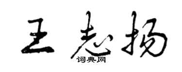 曾慶福王志揚行書個性簽名怎么寫