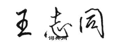 駱恆光王志同行書個性簽名怎么寫