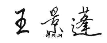 駱恆光王景蓬行書個性簽名怎么寫