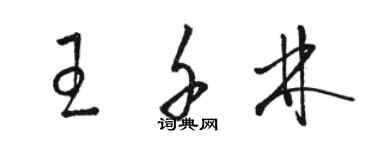 駱恆光王千林草書個性簽名怎么寫