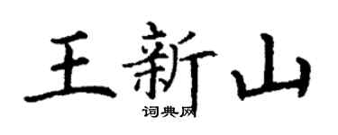 丁謙王新山楷書個性簽名怎么寫