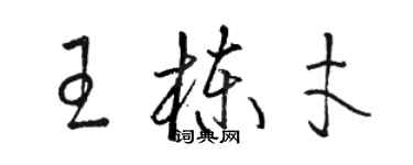 駱恆光王棟才草書個性簽名怎么寫