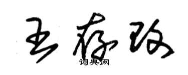 朱錫榮王存改草書個性簽名怎么寫