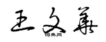 曾慶福王文華草書個性簽名怎么寫