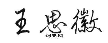 駱恆光王思徽行書個性簽名怎么寫