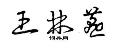 曾慶福王林燕草書個性簽名怎么寫