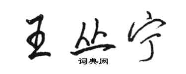 駱恆光王叢寧行書個性簽名怎么寫