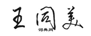 駱恆光王同美行書個性簽名怎么寫