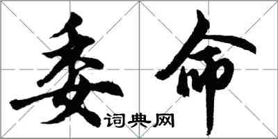 胡問遂委命行書怎么寫