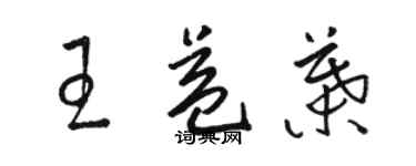 駱恆光王益葉草書個性簽名怎么寫