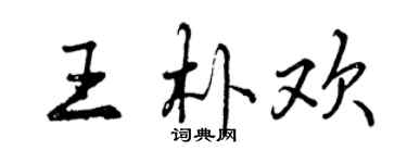 曾慶福王朴歡行書個性簽名怎么寫